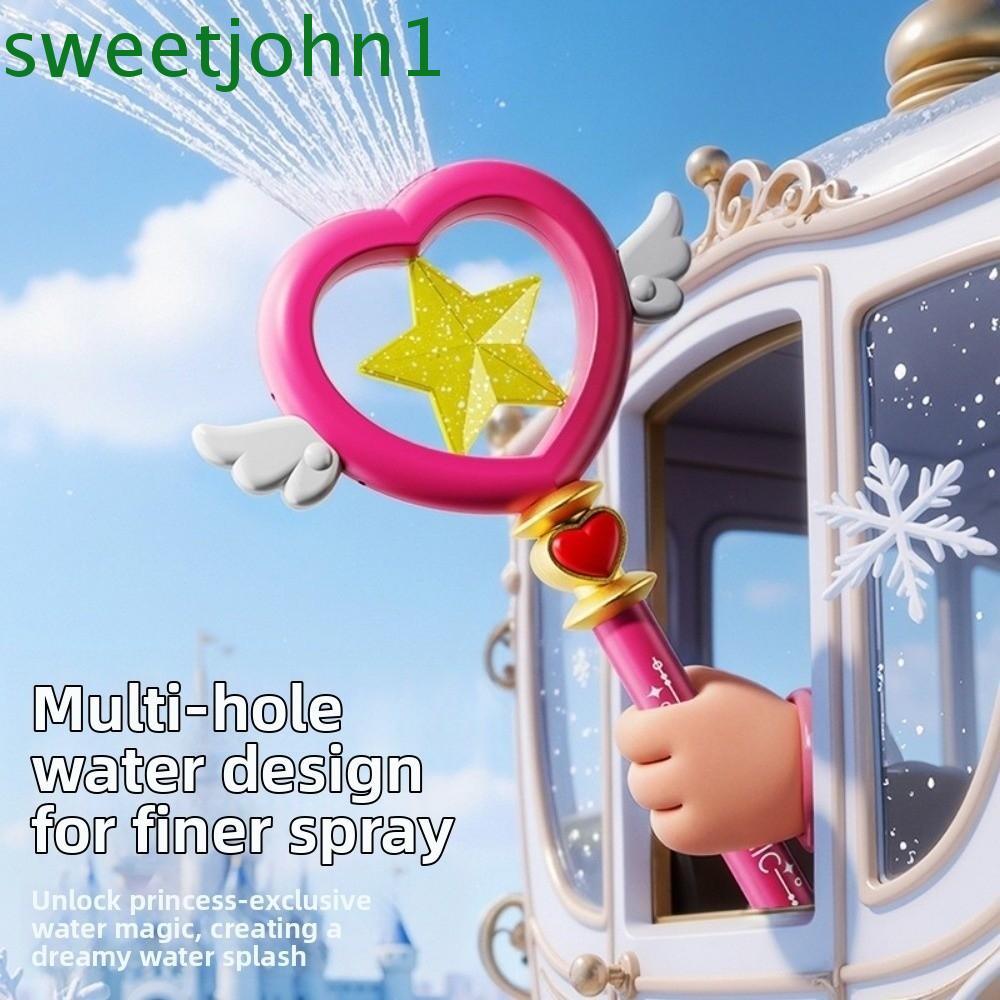 SWEETJOHN Princess Water Spray Toy, Fairy Wands ไม้กายสิทธิ์น้ํา 7 หลุม, ง่ายต่อการเติม Star Impossi