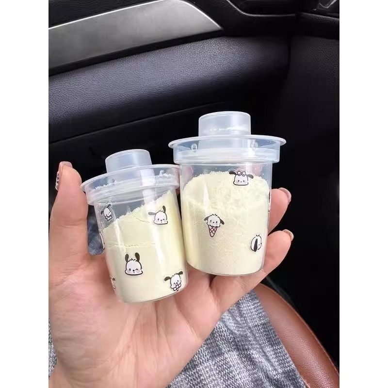 便携式奶粉盒分装盒外出奶粉收纳盒你奶粉罐密封防潮外出辅食盒Portable milk powder box, sub packaging box, outdoor milk powder storag