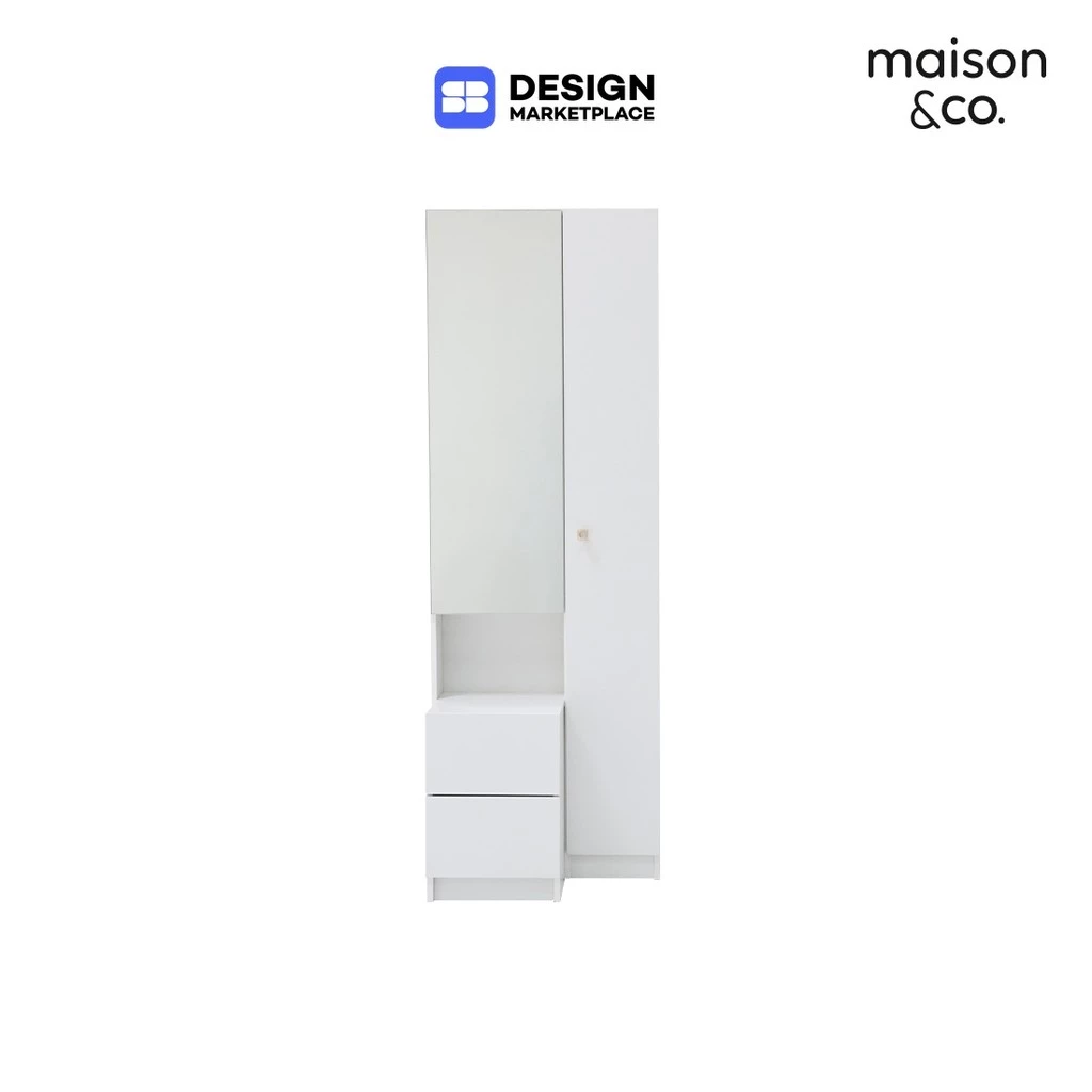 SB Design Square โต๊ะเครื่องแป้งแบบยืน รุ่น MIRA สีขาว (60x40x175 ซม.) แบรนด์ MAISON&CO.