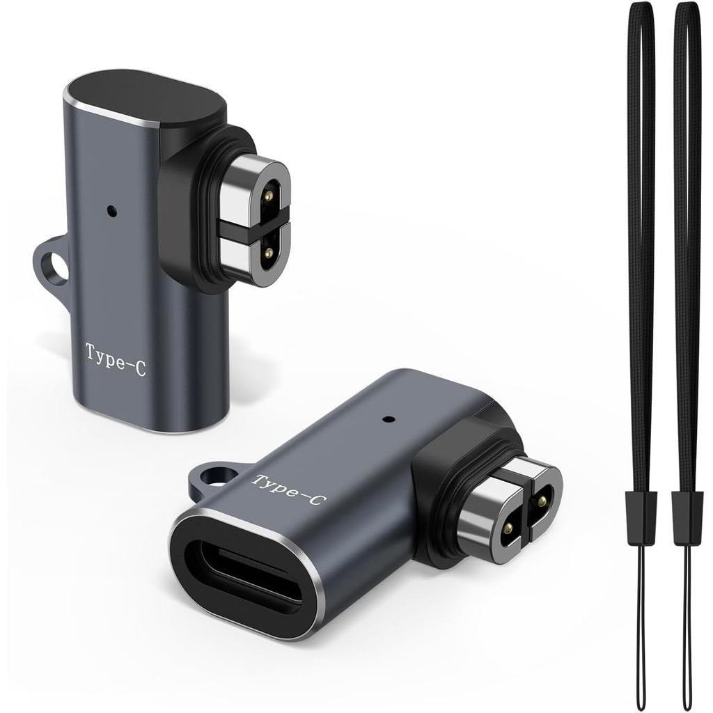 Meliya 2-Pack USB C Magnetic Charger Adapter สําหรับ AfterShokz หูฟัง, USB C Shokz Charger Conventer