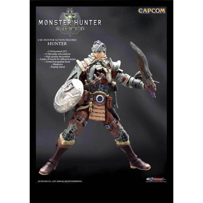 พร้อมสต็อก KitzConcept Monster Hunter World Hunter 1/18 Hunter Action Figure Figure