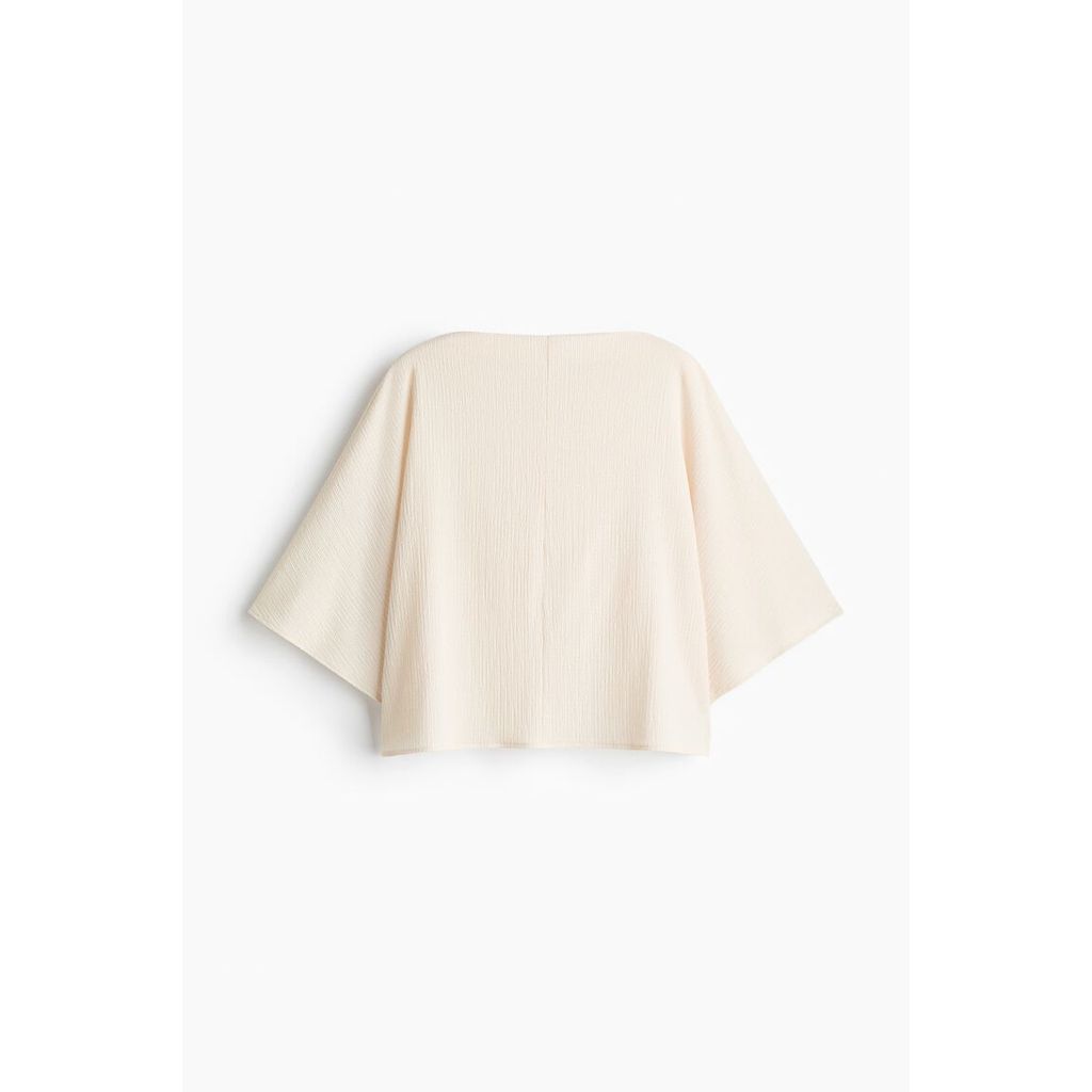 H&M(เอชแอนด์เอ็ม) เสื้อคอเรือผ้าริ้วพับ ผู้หญิง 1347493_1 ราคา ถูกที่สุด ดีลบีเคเค แกลเลอรีภาพที่ 3