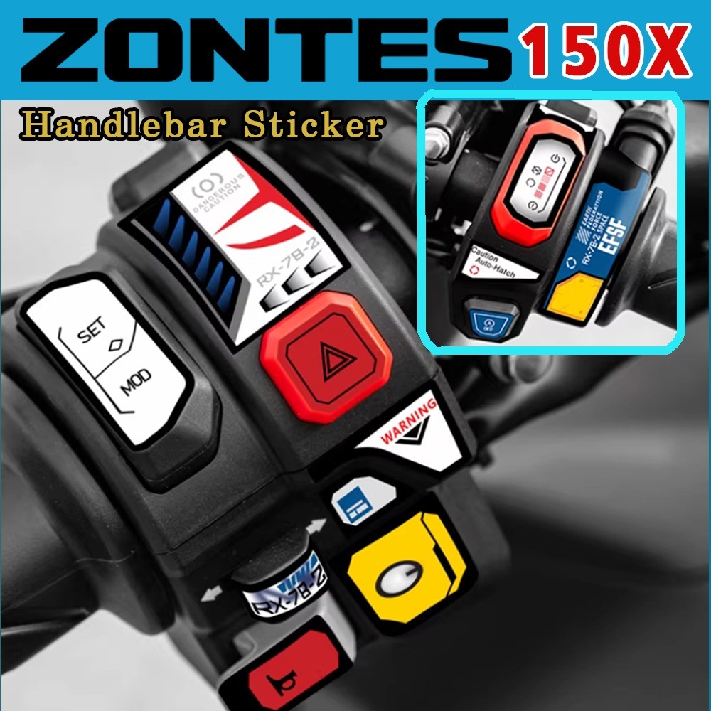 สําหรับ ZONTES 150X 2026 ชุดสติกเกอร์ Handlebar แผงสวิตช์สติกเกอร์ zontes 150x กันน้ําไวนิลปุ่ม Decals รถจักรยานยนต์ DIY อุปกรณ์เสริม
