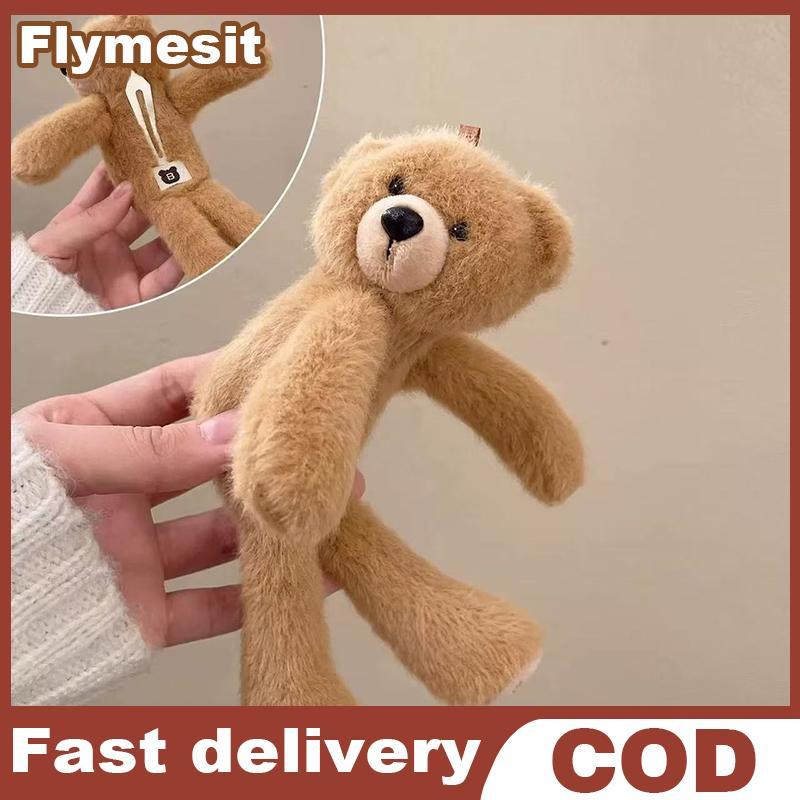 Flymesit กิ๊บติดผมหมีน่ารักสําหรับผู้หญิงออกแบบการ์ตูน Hairpin เครื่องประดับผมนุ่มสไตล์สําหรับทุกวันชุด EN