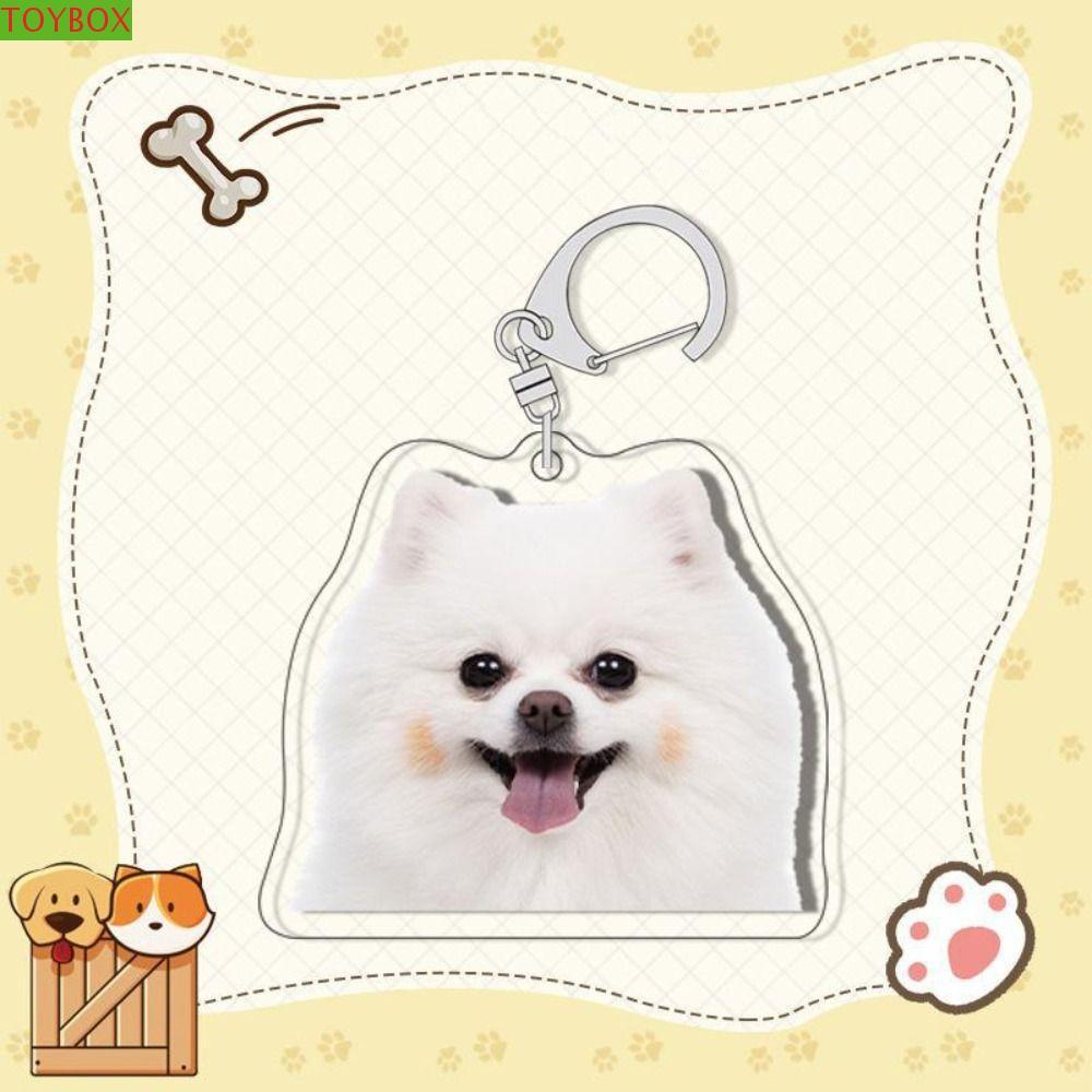 TOYBOX Border Collie Dog Keychain, Samoyed Husky Labrador Puppy Pendant, Fashion Cute Poodle Pug Shi