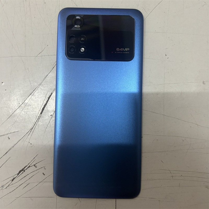 สําหรับ Xiaomi Poco M4 Pro 4G MZB0B5VIN 2201117PI ฝาหลังแบตเตอรี่ด้านหลังด้านหลังประตูด้านหลังเคสอะไ
