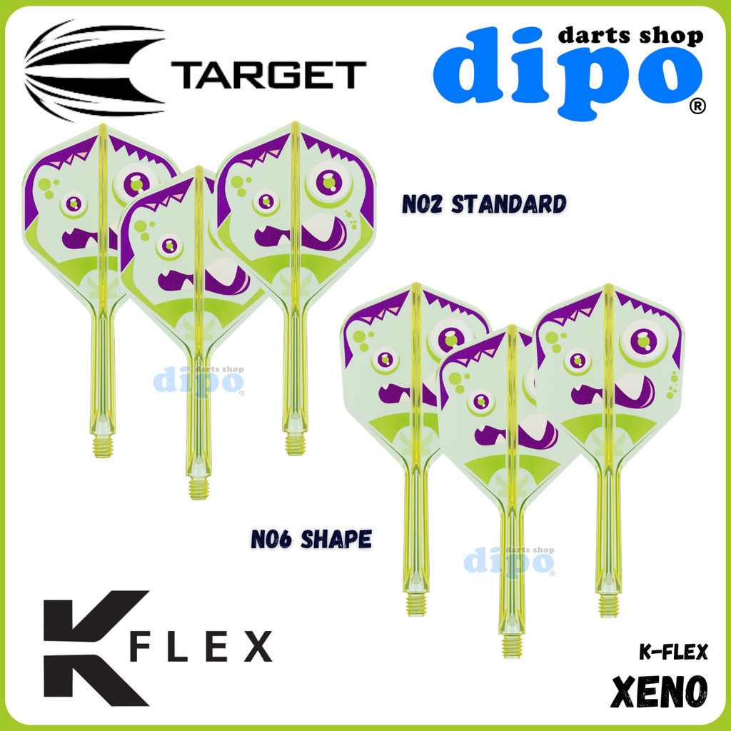 TARGET K-FLEX XENO  No.6 Shape / No.2 Standard Hard Material Darts Flight - TARGET Darts Flight