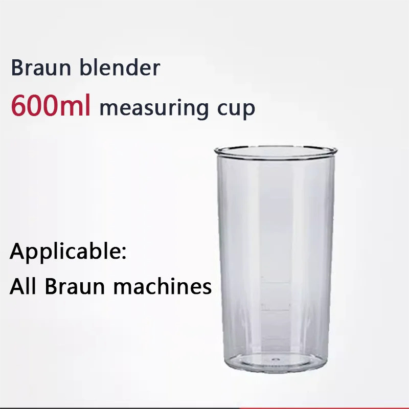 ใช้สําหรับ Braun MQ7045X/7025/7087 มัลติฟังก์ชั่นทําอาหาร stick ถ้วยตวงถ้วยผสม 600ml