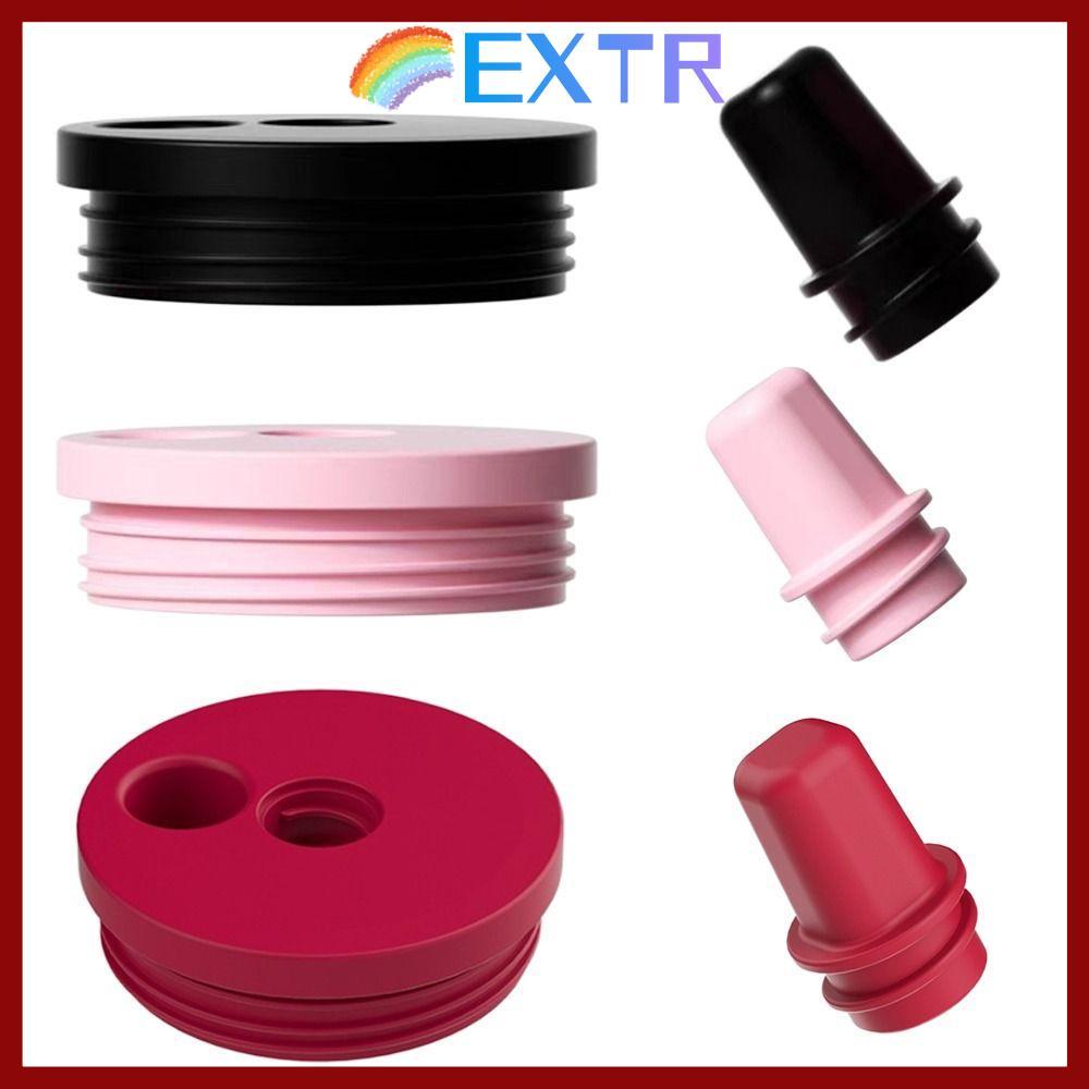 in stockEXTR ฝาครอบถ้วยเก็บรักษาความร้อน, สีดําสีแดงสีชมพูซิลิโคนถ้วยฝาปิดเปลี่ยน, แฟชั่นที่ใช้งานได้หมวกฟางถ้วยอุปกรณ์เสริม