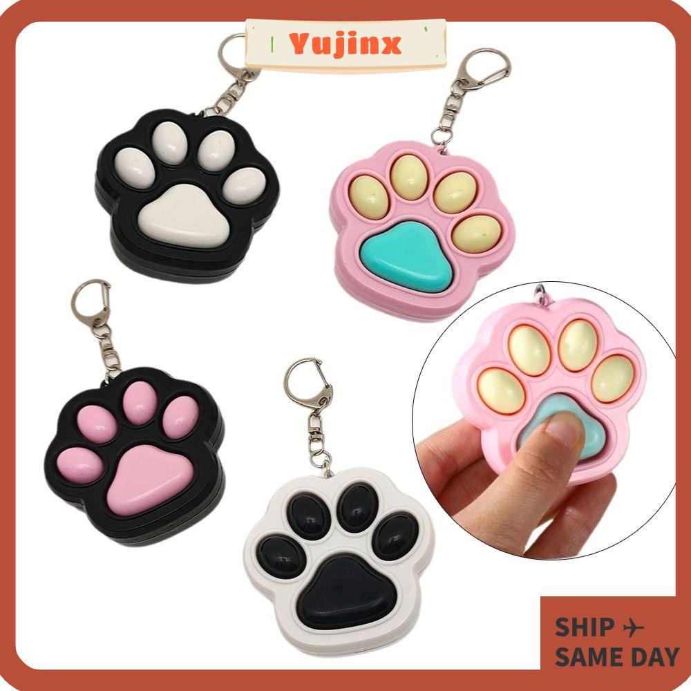 YUJINX Cat Fidget Toys, Mini Cartoon Kawaii Fidget Keychain, Cute Clicker Decompression Toys รอเวลา