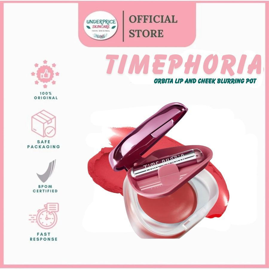TIMEPHORIA - Orbita Lip And Cheek Blurring Pot 3 in 1 Blurring Pot Liptint น่ารักลิปสติกติดทนนานลิปค