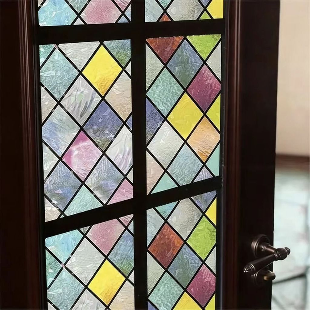 ฟิล์มติดกระจก Glass sticker ฟิล์มสุญญากาศ ประตูกระจก สติกเกอร์กระจกหน้าต่าง 3D สติ๊กเกอร์ติดกระจก ฟิล์มติดหน้าต่างกันแดด