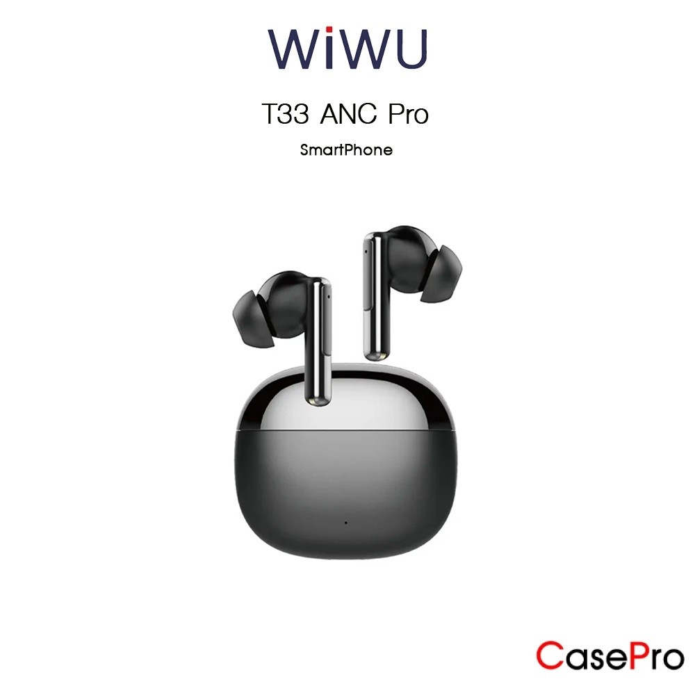 WIWU T33 ANC Pro หูฟังไร้สายหูฟังอินเอียร์เกรดพรีเมี่ยม สำหรับ SmartPhone และอุปกรณ์ที่รองรับ BT