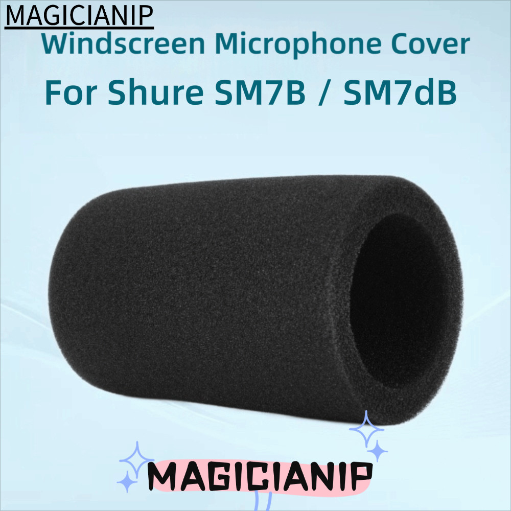 MAGICIANIP 1pcs Mic กระจก,เปลี่ยน Flocked ฟองน้ําโฟมไมโครโฟน,เสียง Enhancement Windproof Pop Filter 