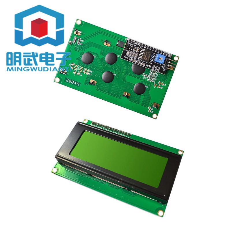 IIC/I2C 2004 LCD2004 โมดูลหน้าจอ LCD หน้าจอสีเขียว