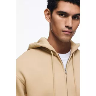 H&M(เอชแอนด์เอ็ม) ฮู้ดดี้แบบหลวม สวมใส่สบาย ซิปด้านหน้า Men Loose Fit Zip-through hoodie 1308010_5