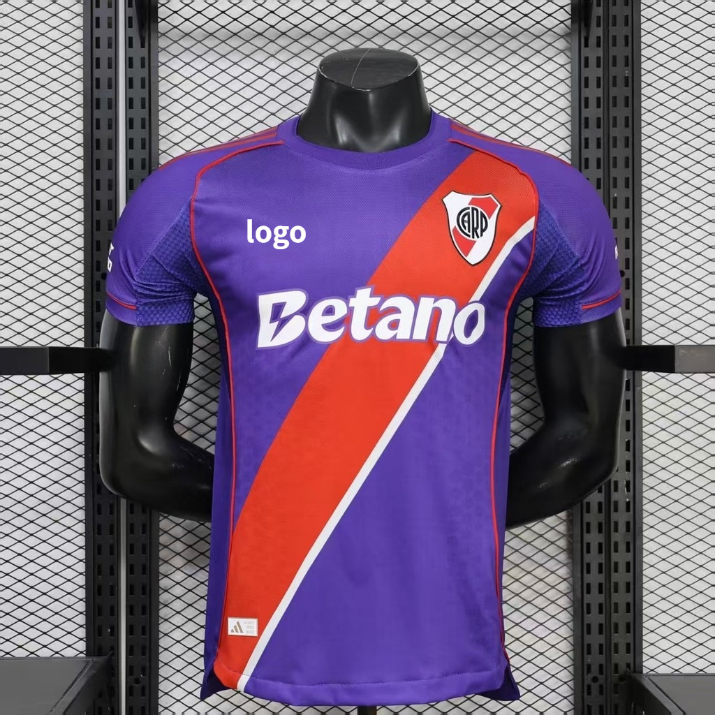 ยี่ห้อใหม่20262-27 River Plate Second Away Player Jersey ชื่อและหมายเลขที่ปรับแต่งได้