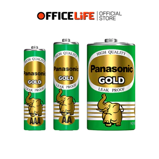 [มี สคบ. ของแท้] Panasonic (พานาโซนิค) ถ่าน ก้อนเขียว / ก้อนดำ รุ่น Gold / NEO ขนาด AA / AAA / C / D( 1 กล่อง )