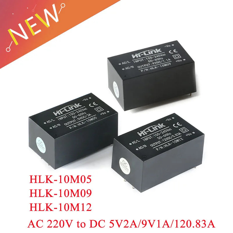 AC-DC โมดูลจ่ายไฟสลับแยก 220v 5V/ 10W 2A ขั้นตอนลงโมดูลแหล่งจ่ายไฟ AC DC converter HLK-10M05 HLK-10M