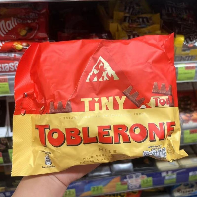 Toblerone Triangle Chocolate Milk Mini Bag นําเข้าซูเปอร์มาร์เก็ตแท้สไตล์เดียวกันบรรจุภัณฑ์อิสระสไตล