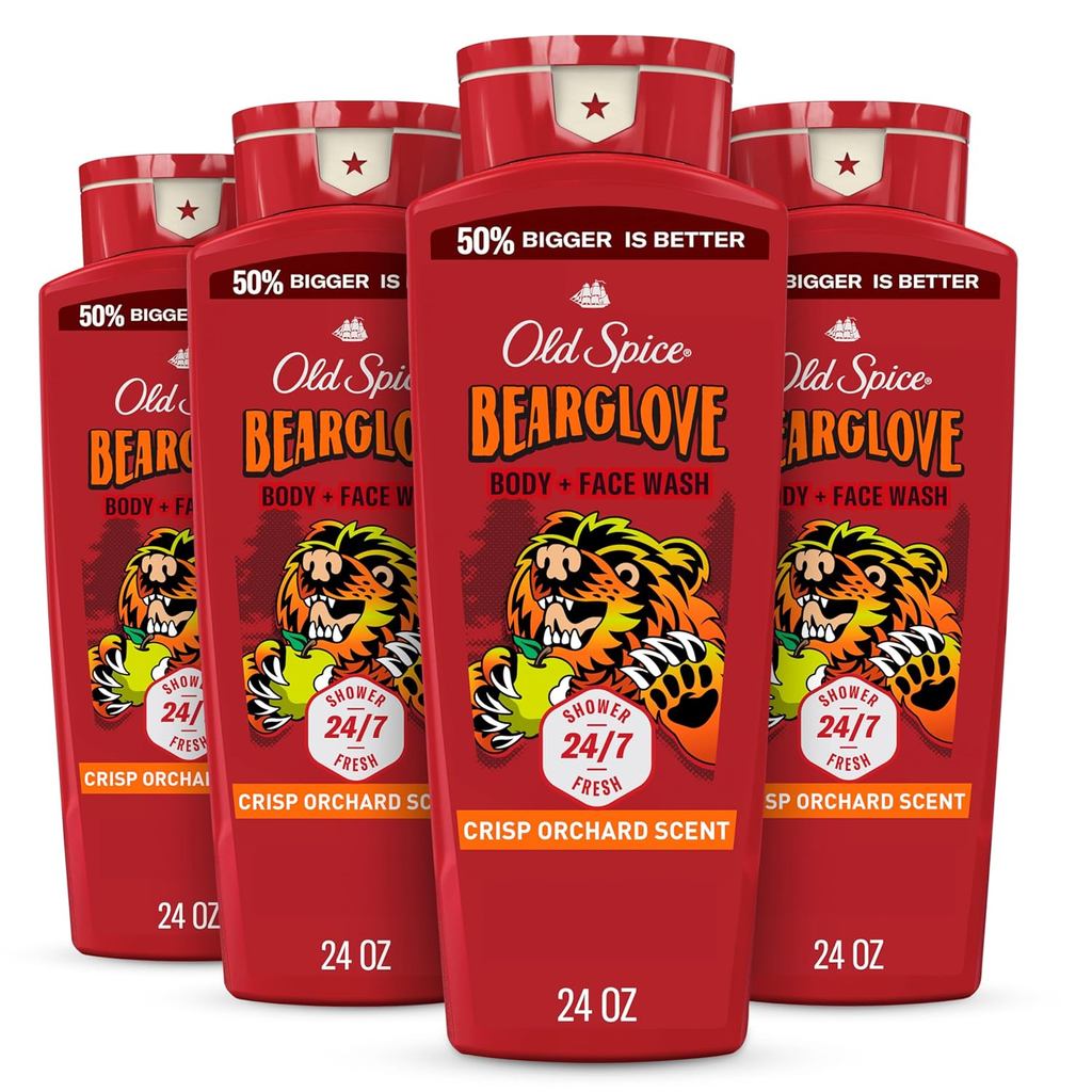 Old Spice Cleansing Body Wash for Men, 3X Defense, 24/7 Shower Fresh with Lasting Scent, 2-in-1 Body