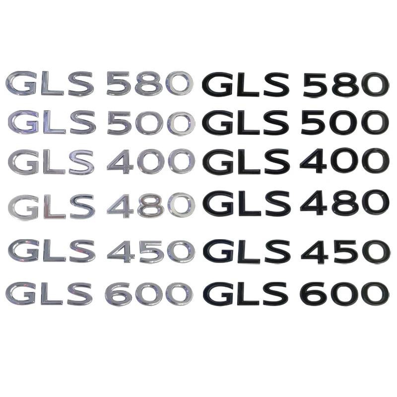 3d ABSสีดําChromeรถตัวอักษรTrunkสัญลักษณ์โลโก้สติกเกอร์สําหรับMercedes Maybach GLS600 GLS500 GLS450 