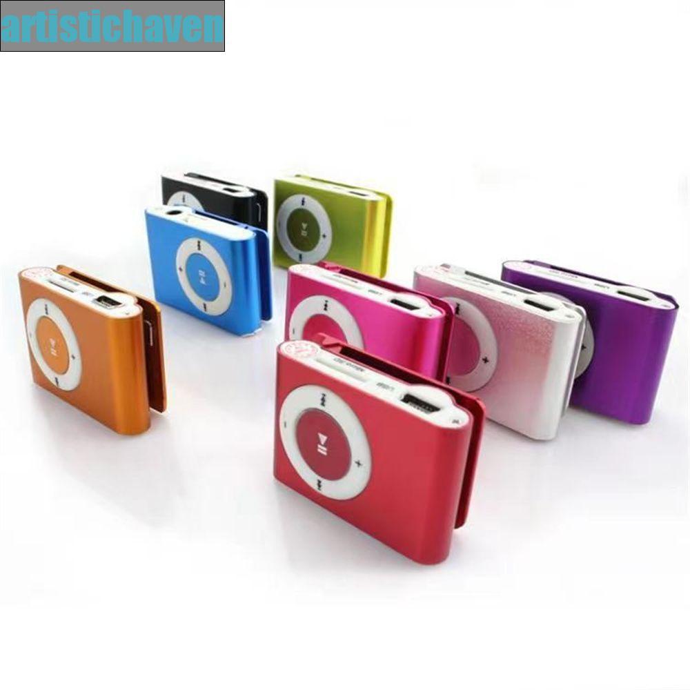 ARTISTICHAVEN MP3 Player Media Player Mirror Mini Portable Waterproof Metal Music Player