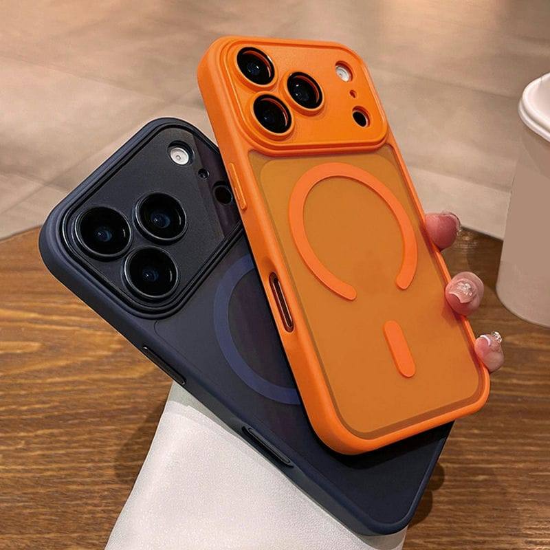 เหมาะสําหรับ ไอโฟน 17 16 15 14 13 12 11 บวก มือโปร สูงสุด17อากาศ 16จ หรูหราแม่เหล็กเคลือบเกราะไร้สายชาร์จโทรศัพท์กรณีที่มีแบบบูรณาการกันกระแทกฮาร์ดปกหลังพร้อมเลนส์ป้ ราคา ถูกที่สุด ดีลบีเคเค รูปภาพหลัก