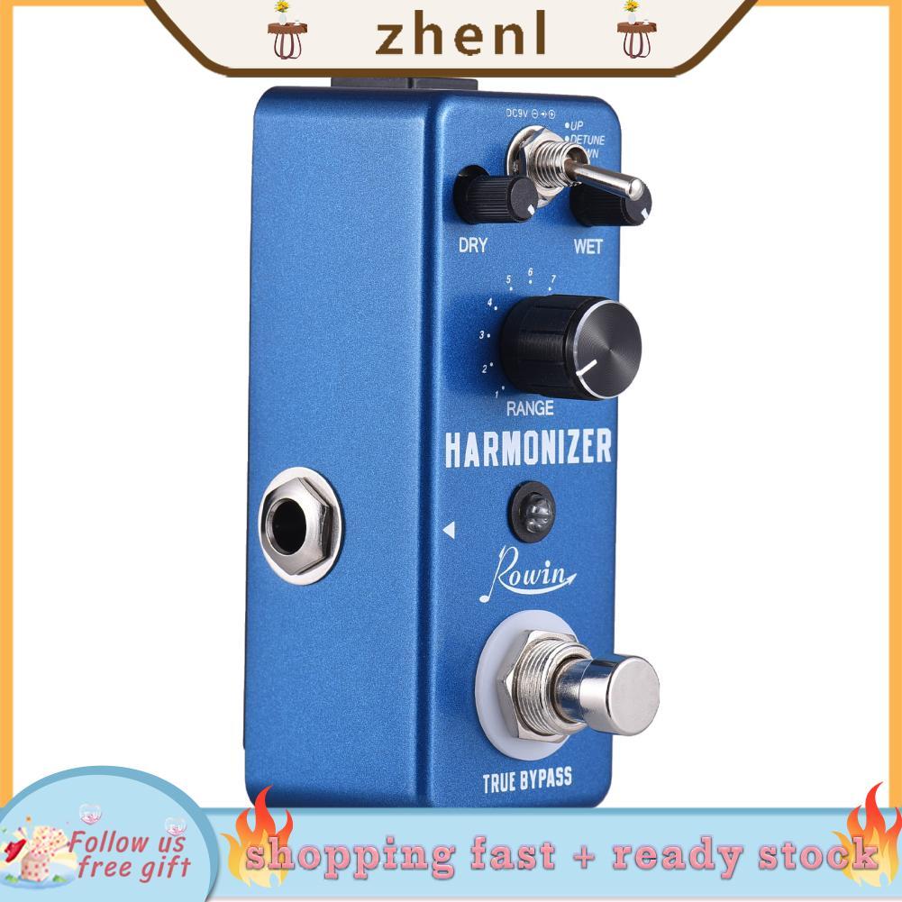 Zhenl Zhenl Rowin กีตาร์ Harmonizer Harmony/Pitch Shift/Detune 3 โหมด Effect และ RANGE/เปียก/แห้งปุ่มควบคุม True Bypass DC 9 V 6.35 มม. อินเทอร์เฟซอินพุต/เอาต์พุต