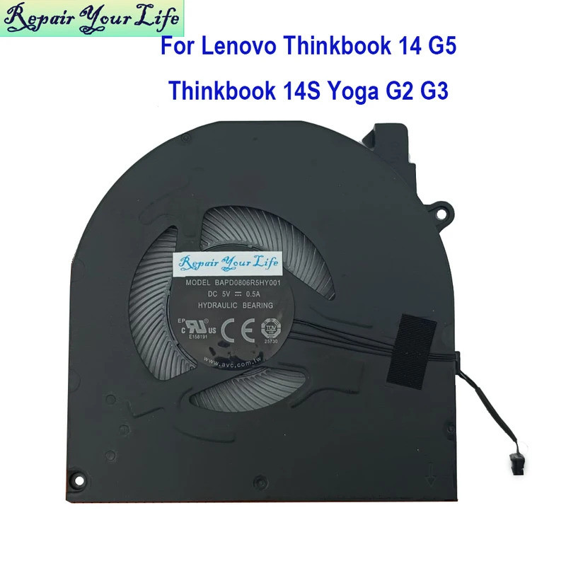 โน้ตบุ๊ค PC Cooling CPU พัดลม Cooler สําหรับ Lenovo ThinkBook 14s โยคะ G2 IAP G3 IRU 14 G5 IRL 5F10S13930 BAPD0806R5HY001 DC28000SNV0