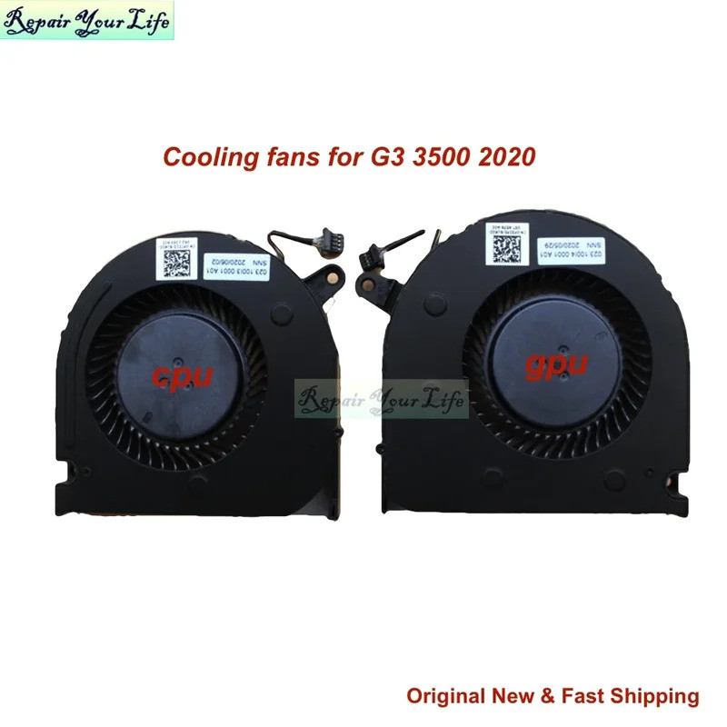 CPU GPU Cooler พัดลมสําหรับ Dell G5 15 SE 5500 5505 2020 G3 3500 PC01D VGA แล็ปท็อปพัดลมระบายความร้อ