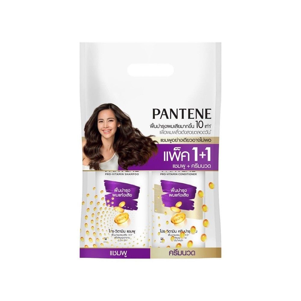 [สินค้าส่งด่วน] แพนทีน โททัลแดเมจ แชมพู 380 มล. + คอนดิชั่นเนอร์ 340 มล. PANTENE SHAMPOO TOTAL DAMAGE + CONDITIONER
