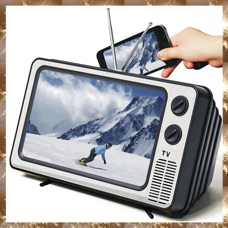 (YN) Retro Tv แว่นขยายโทรศัพท์ 3D HD หน้าจอโทรศัพท์มือถือ 12 นิ้ว Retro TV Amplifier สําหรับสมาร์ทโฟ