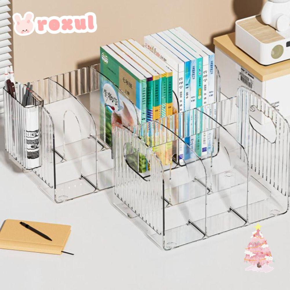 ROXUL Bookends, ขาตั้งหนังสืออะคริลิค, อุปกรณ์โรงเรียนชั้นวางหนังสือแบบหนาหลายช่องมัลติฟังก์ชั่น