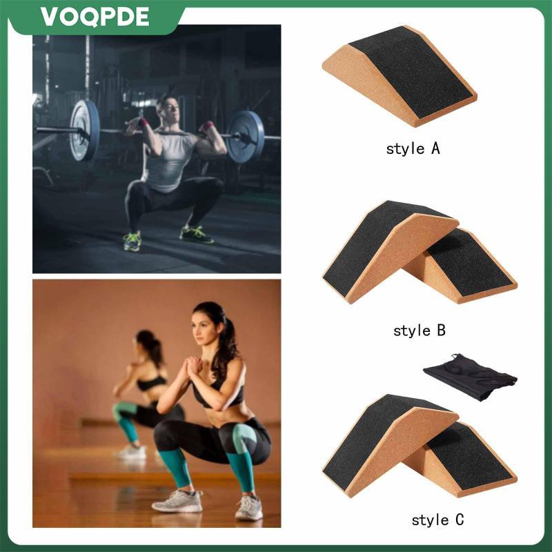 [voqpde] Cork Squat Wedge อุปกรณ์บล็อกโยคะลื่นเทรนเนอร์อเนกประสงค์สําหรับพิลาทิสลูกวัวยกยิมเพาะกายยกน้ําหนัก