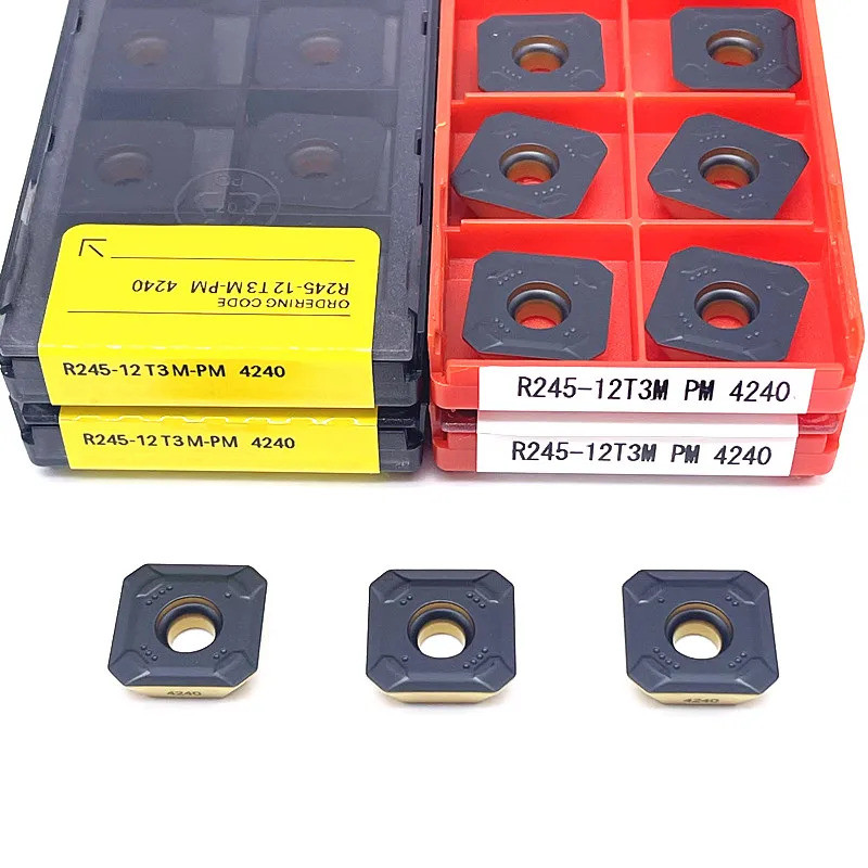 HB 1PCS R245 12T3M PM 1025 1030 4240 R24512T3M PM4240 ใบมีดคาร์ไบด์เปลี่ยนเครื่องตัด CNC เครื่องกลึง