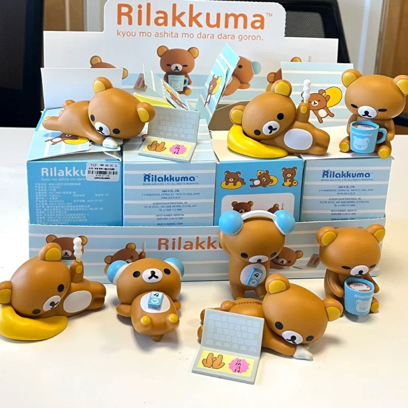 ใหม่ Rilakkuma หมี Rk ไลฟ์สไตล์ไวนิล Figurine Bb Series กล่องตาบอดการ์ตูนน่ารัก Decor เดสก์ท็อปเครื่องประดับของเล่นของขวัญวันเกิด