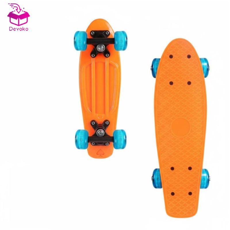 [chiwanji2mf] สเก็ตบอร์ดสําหรับเด็กพร้อมล้อส่องสว่างขนาดกะทัดรัด Penny Board Cruiser สําหรับเด็กการเ