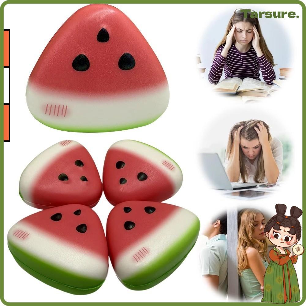 TARSURETH Anti-stress Squeeze, Slow Rebound Squishy Texture Watermelon Stress Reliever​​, ของเล่นบรรเทาความวิตกกังวล​​ เครื่องคลายเครียดผิวนุ่ม ​​บรรเทาความเครียดสํานักงานและโรงเรียน​​