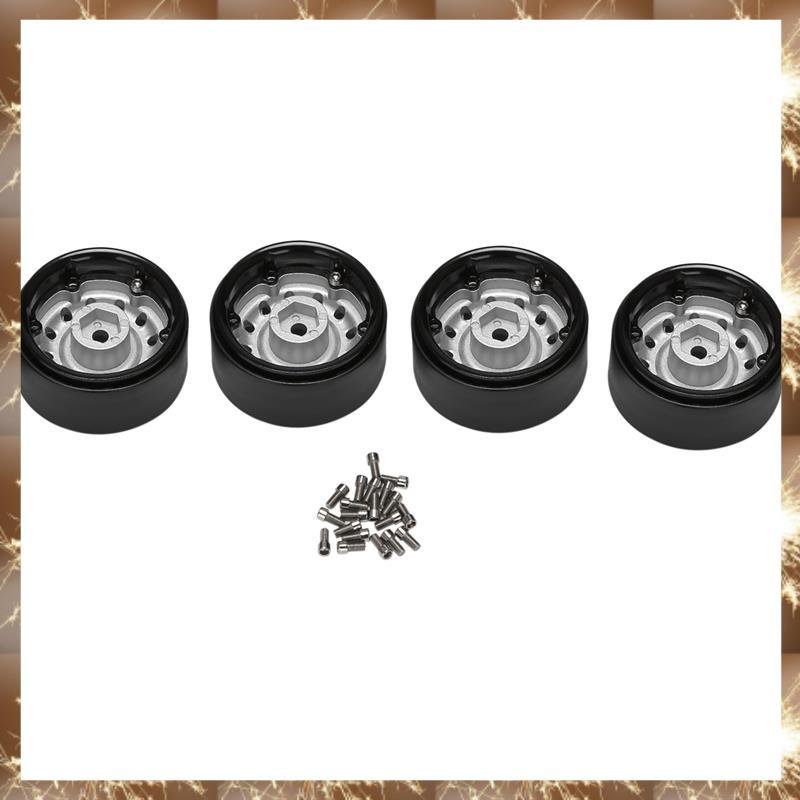 (YN)4 ชิ้นโลหะ 1.9 นิ้ว Beadlock ล้อขอบ Hub สําหรับ 1/10 Rc Crawler รถ Scx10 90046 Trx4 D90 D110,เงิ