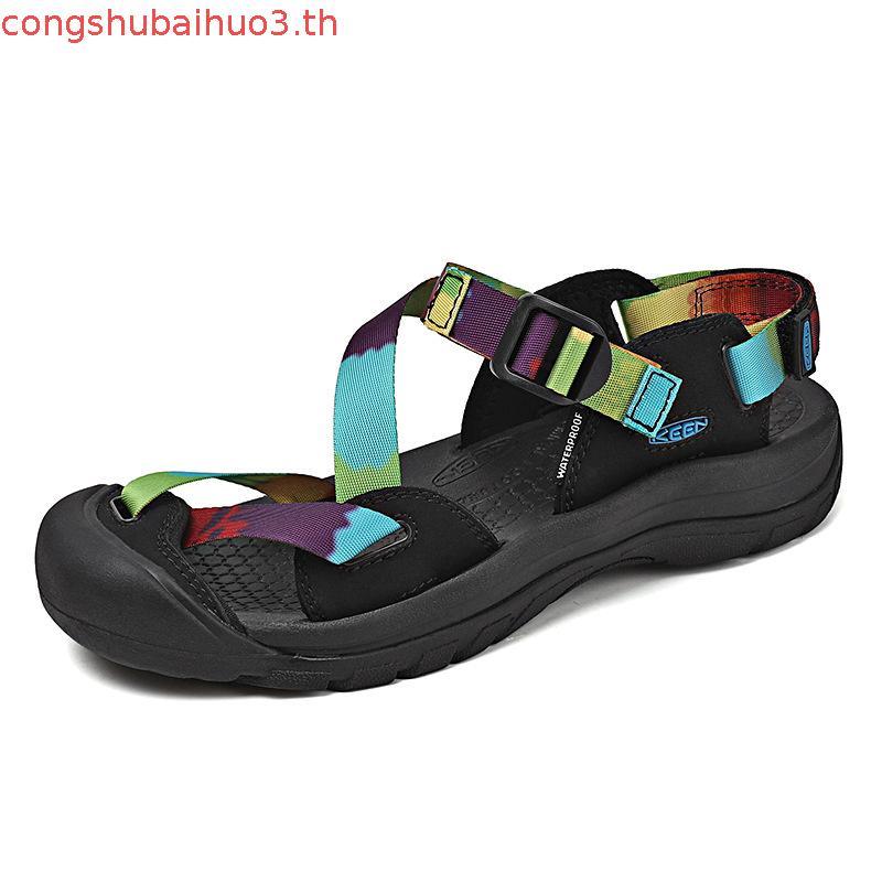 สไตล์ใหม่ King Coen ss-Border กลางแจ้งรองเท้าแตะชายหาดลําลอง Toe-Covered Webbing Sympho ขนาดใหญ่สุภา