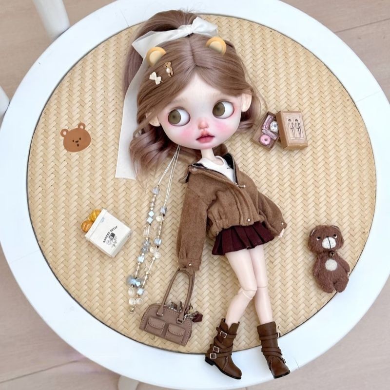 Blythe Little Ragdoll OB22/OB24 สามารถสวมใส่ชุดหนังนิ่มโซนหกตัวเล็กๆเสื้อผ้าไม่แอตทริบิวต์