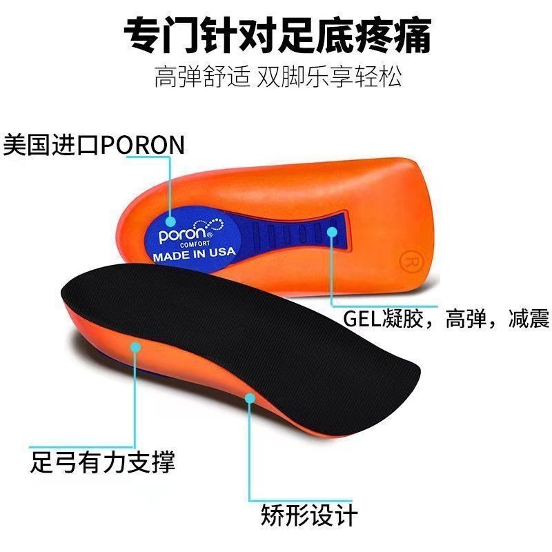 ปวดส้นเท้า Plantar Fasciitis Correction Insole Heel Tendonitis Heel Foot Pad Shock Absorption Heel P
