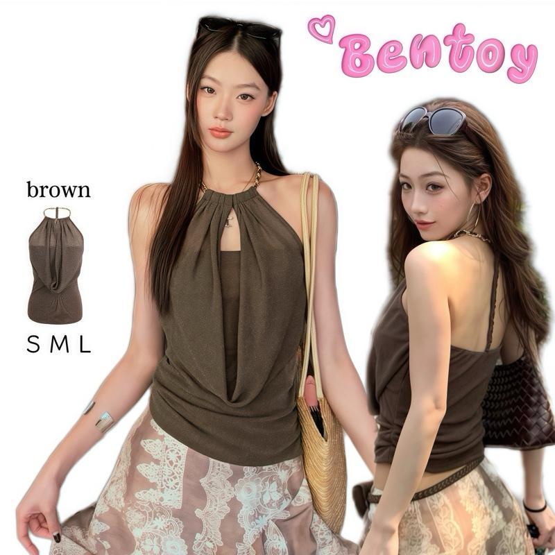 bentoy พร้อมส่ง 1968 สายเดี่ยวห้อยคอ สีน้ำตาลโทนMaillard ใส่แล้วคอไหล่เป๊ะ ฟีลแซ่บว้าวหลัง มีS/M/L