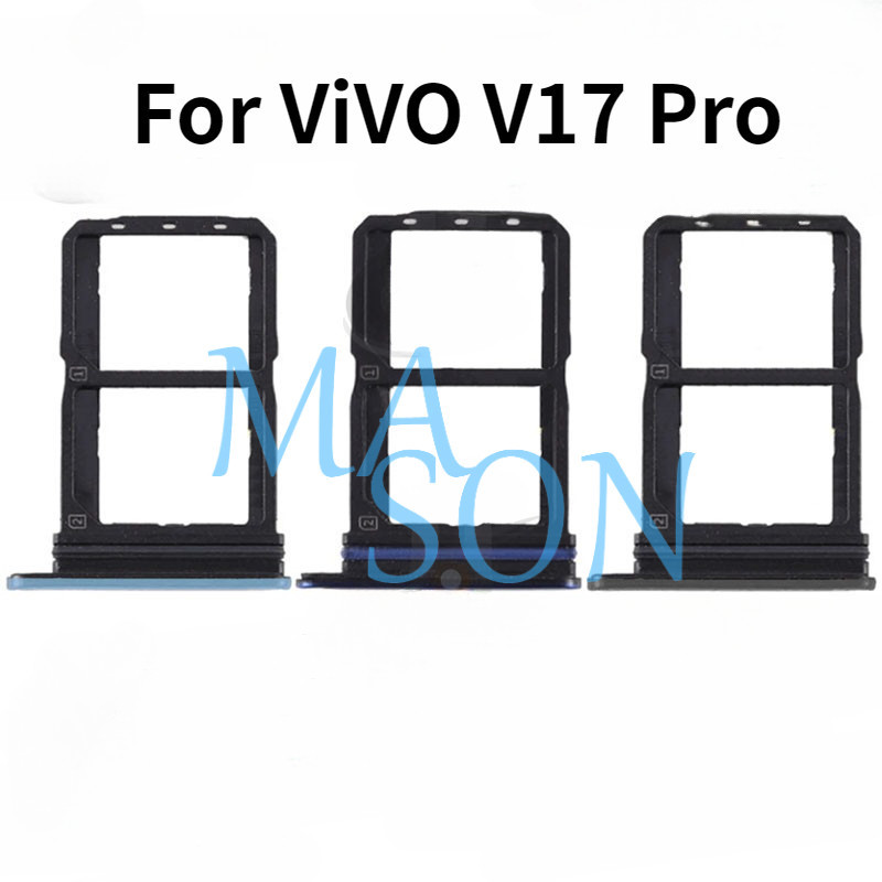 ซิมการ์ดถาดสําหรับ VIVO V17 Pro Card Holder Reader SD Slot Adapter อะไหล่