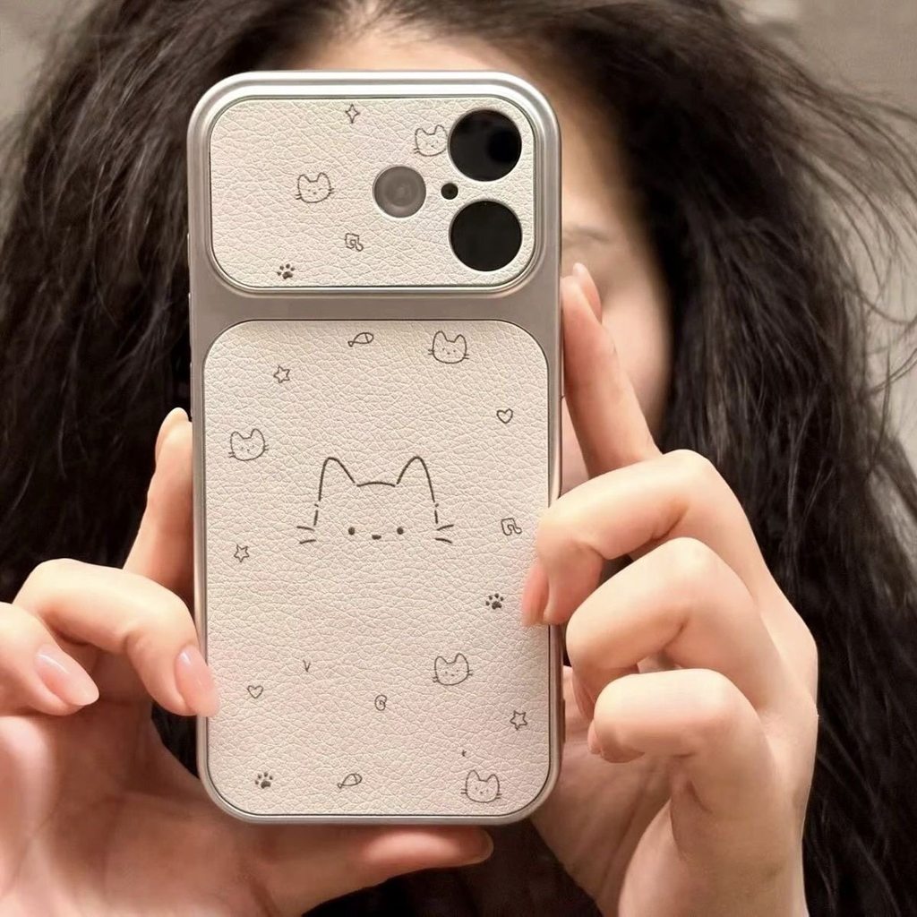 Le Fu Kitty เหมาะสําหรับ Samsung s26ultra เคสโทรศัพท์หนัง s25fe Niche s24 + ขั้นสูง a57a37 ง่ายผู้ชายผู้หญิง a56a36a26 Creative a55a35a25 รวมทุกอย่าง note20