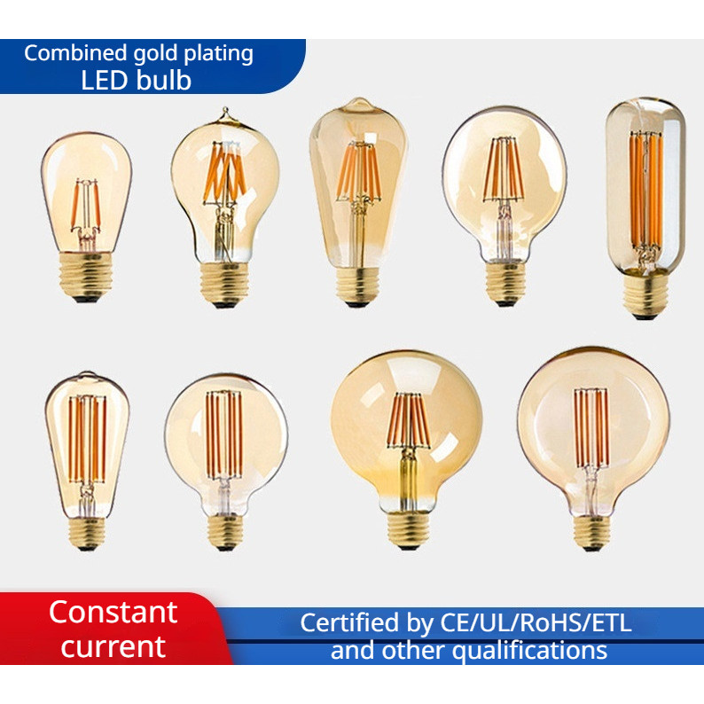 [220V] LED Filament Lamp Edison Bulb Indoor Warm Yellow Bulb Universal E27/E14 Screw Multi-Wattage D