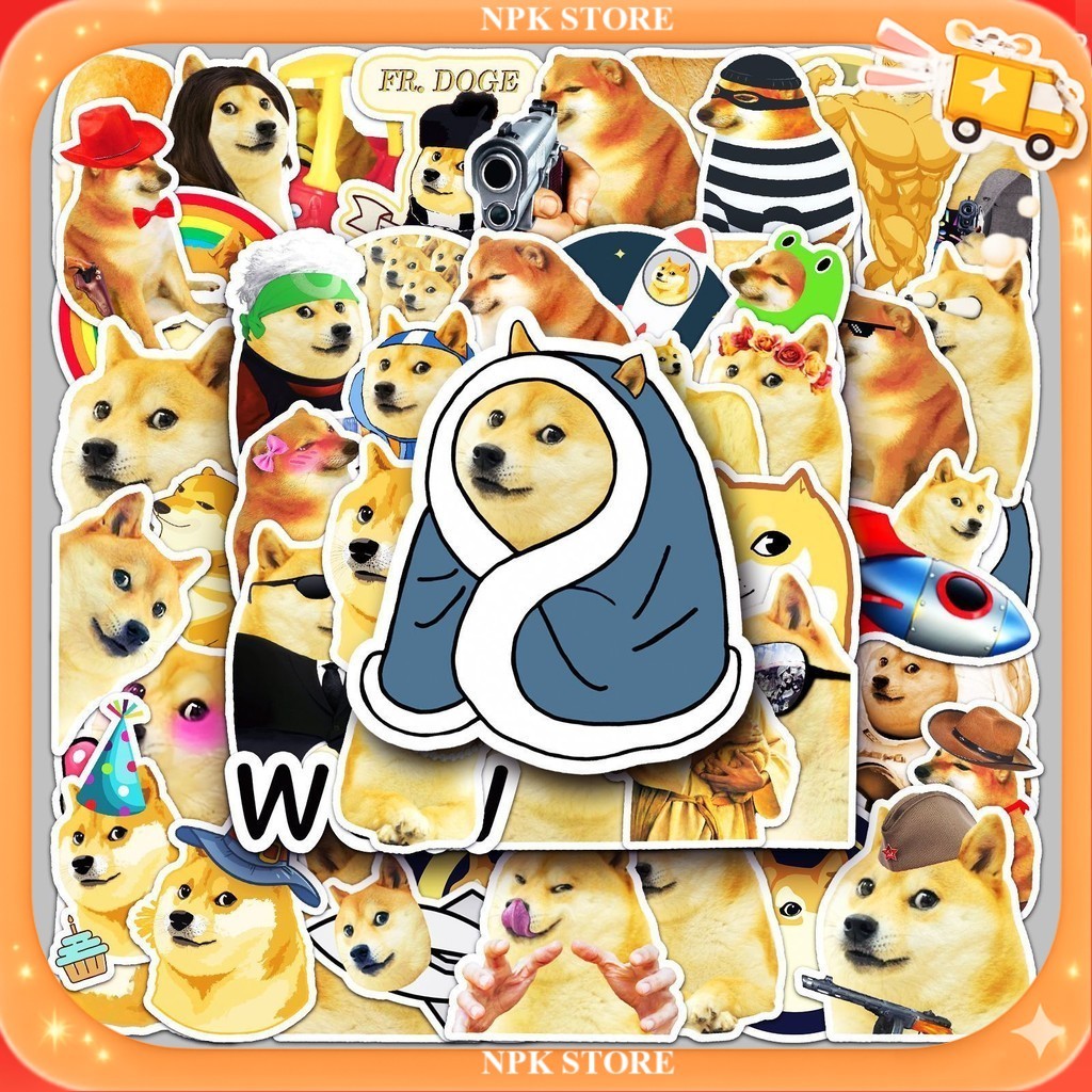 🔥🇹🇭พร้อมส่ง🇹🇭🔥 50แบบ สติกเกอร์ เหรียญ โดชคอยน์ doge coin Crypto cartoon sticker
