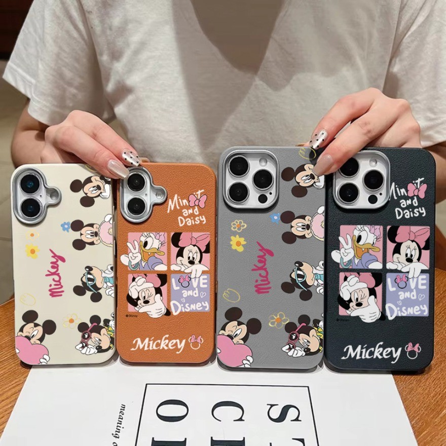 Mickey Mouse Donald Duck PU หนังสําหรับ OPPO Reno 15F 13F Reno 8T 7Z 8Z 5Z 6Z 5F A3X บาง Retro ง่ายก