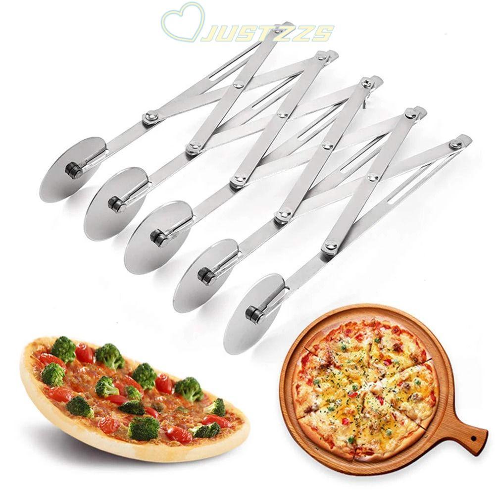 JUSTZZS Dough Divider, Roller Blade เครื่องตัดด้านข้างแบบปรับได้, สแตนเลส 3/5/7 ล้อ Pastry Peeler เค